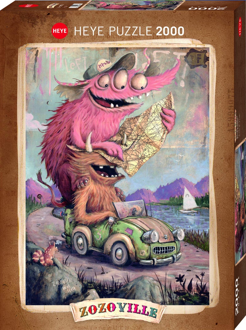 Heye Road Trippin' Zozoville 2000 Piece Jigsaw Puzzles, Multicoloured - Image 1